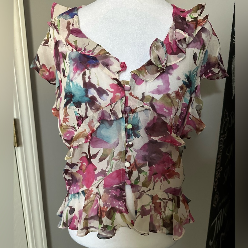 Jason Wu Ruffle Top, NWT, size Small
